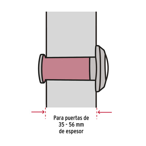 Mirilla seguridad acabado negro, HERMEX | MIRI-6 | 46824