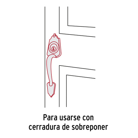 Chapetón metálico para puerta, acabado negro | MADE-6 | 46840