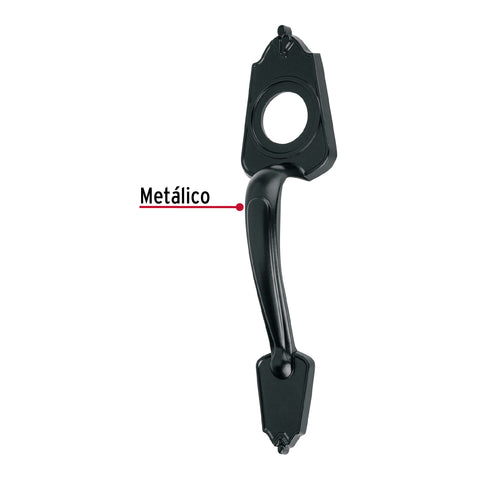 Chapetón metálico para puerta, acabado negro | MADE-6 | 46840