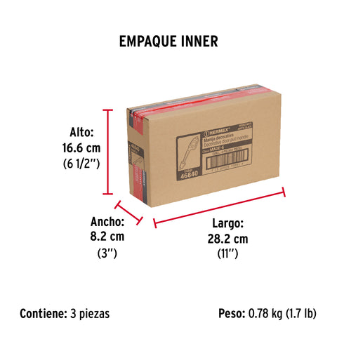 Chapetón metálico para puerta, acabado negro | MADE-6 | 46840