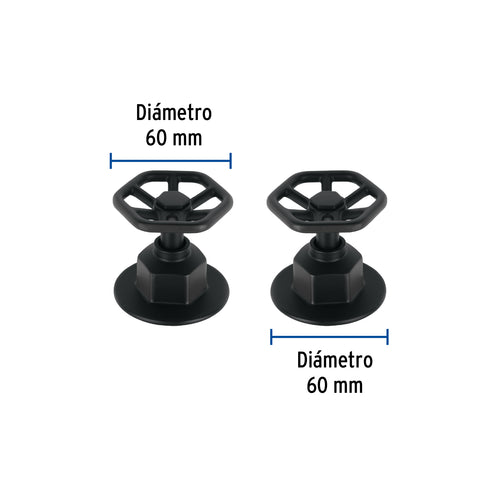 Juego de 2 manerales para regadera, volante, negro, TÚBIG | TBMR-61M | 46880