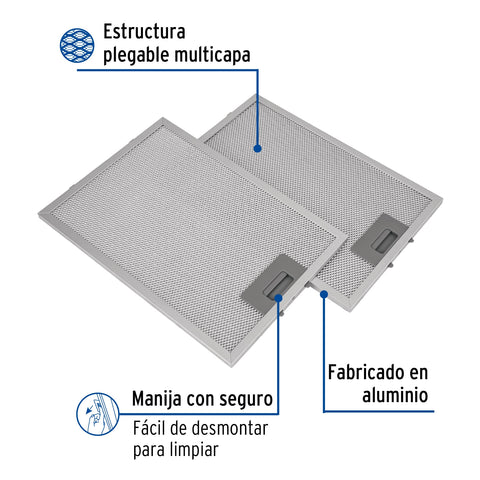 Juego de 2 filtros de aluminio para campana CAME-50 | FILM-C50 | 46899