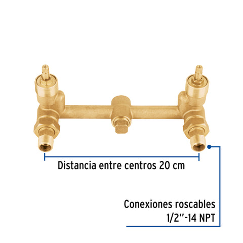 Mezcladora empotrar, 1/4 vuelta, s/manerales, FOSET | MEA-90-BS | 46908