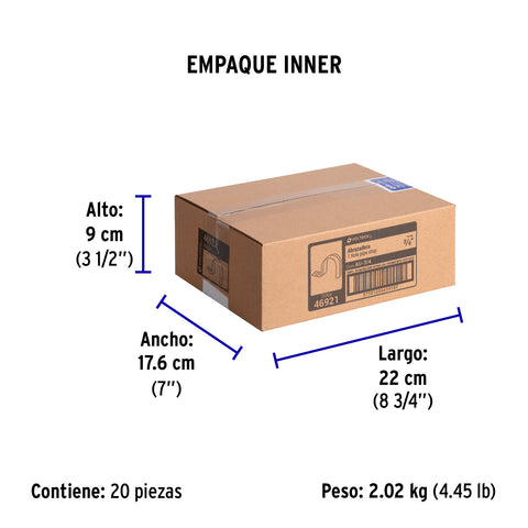 Bolsa c/10 abrazaderas tipo uña 3/4' p/tubo pared delgada | AU-3/4 | 46921