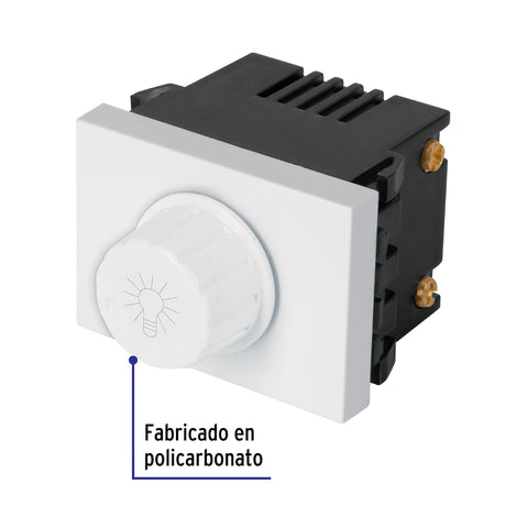 Dimmer giratorio, 1.5 módulos, línea Española, color blanco | DIM15-EB | 47054