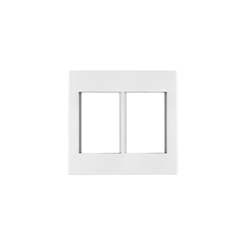 Placa 2 ventanas, 6 módulos, línea Española, color blanco | PP6M-EB | 47065