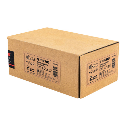 Caja con 100 taquetes expansivos de 5/16' con tornillo FIERO | TAE-5/16TG | 47320