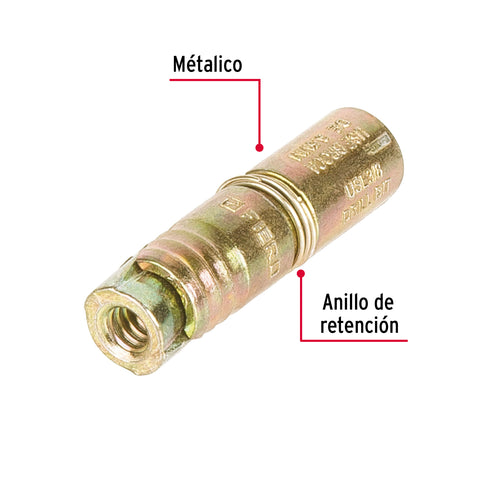 Caja con 100 taquetes expansivos de 3/16' sin tornillo FIERO | TAE-3/16G | 47363