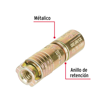 Caja con 100 taquetes expansivos de 1/4' sin tornillo, FIERO | TAE-1/4G | 47364
