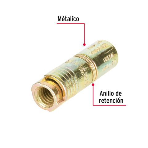 Caja con 50 taquetes expansivos de 3/8' sin tornillo, FIERO | TAE-3/8G | 47367