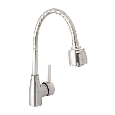 Monomando para fregadero con cuello flexible, satín, TÚBIG | TBF-87N | 47387