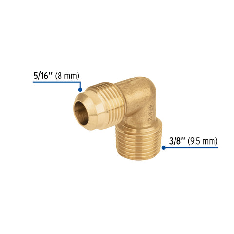Codo terminal a 90° de latón 1/2 x 1/2', FOSET | CLG-513 | 47402