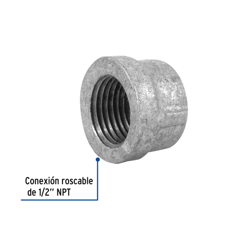 Tapón hembra 1/2' de acero galvanizado, FOSET | CG-301 | 47491