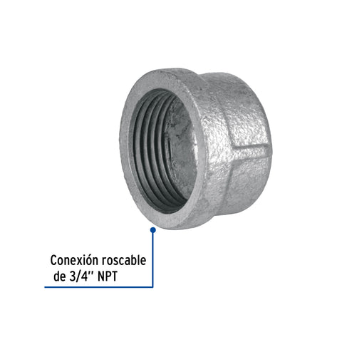 Tapón hembra 3/4' de acero galvanizado, FOSET | CG-302 | 47492