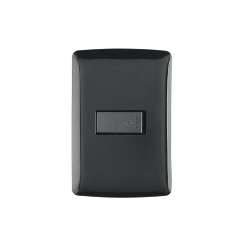 Placa armada con timbre, negro, línea Italiana, Volteck | PA-TI-IN | 47601