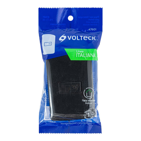Placa armada con timbre, negro, línea Italiana, Volteck | PA-TI-IN | 47601