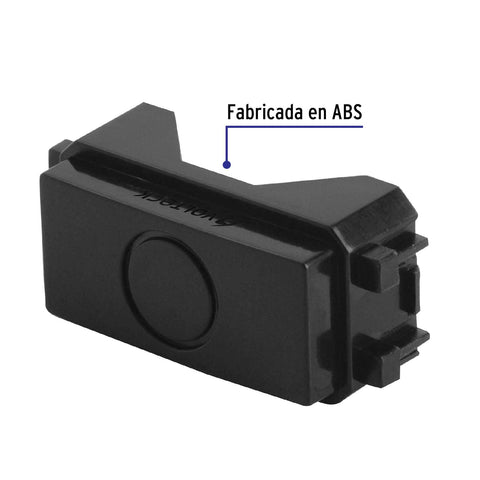 Módulo (tapón) ciego, línea Italiana, color negro, Volteck | TA-IN | 47604