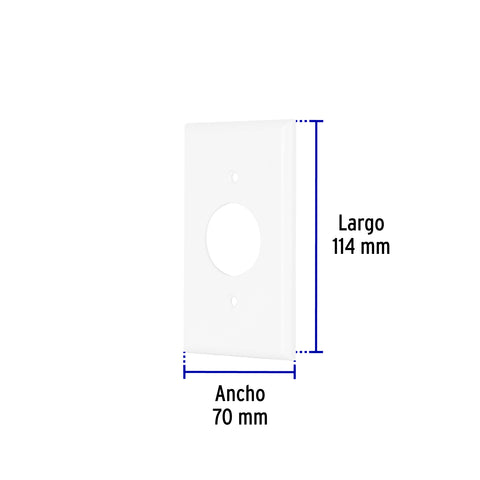 Placa de ABS para contacto redondo, Standard, blanco | PPSE-SB | 47725