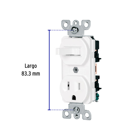 Interruptor de palanca con contacto, Standard, blanco | COAP-SB | 47728