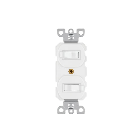 Interruptor dúplex de palanca, Standard, blanco, Volteck | APDO-SB | 47729