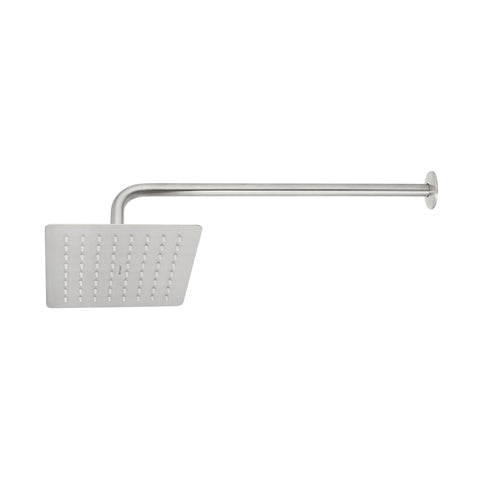 Regadera cuadrada 8', acero inox, con brazo, satín, TÚBIG | R-415N | 47744