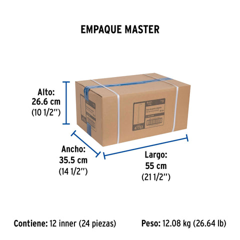 Brazo recto 50 cm con chapetón para regadera, satín, FOSET | BCH-650N | 47753