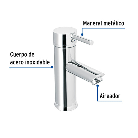 Monomando corto cromo para lavabo, FOSET TÚBIG | TBM-46 | 47790