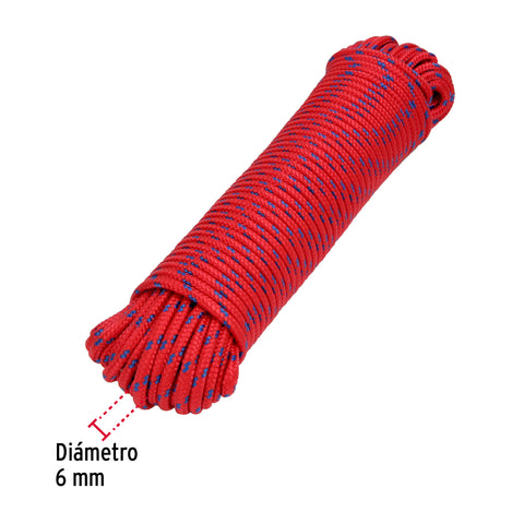 Piola de polipropileno trenzada de 6mm x 30m en madeja | PIO-630 | 47814