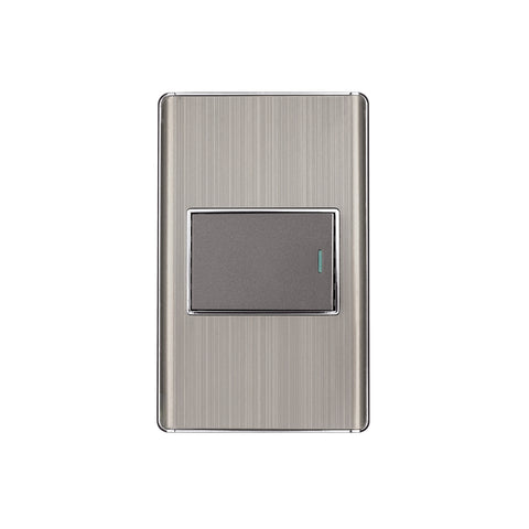 Placa armada acero inox 1 interruptor 1.5 módulos, Lisboa | PA-APSE15-LA | 47838