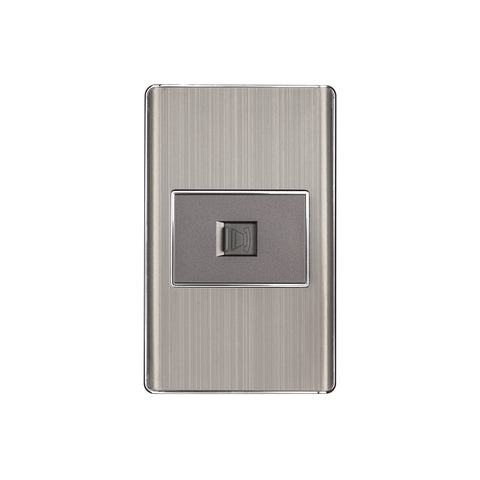 Placa armada acero inox 1 toma para teléfono 1.5 mód, Lisboa | PA-TE-LA | 47844