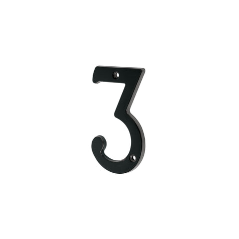 Número 3 de latón sólido 4', negro, HERMEX | NUCH-3N | 47856