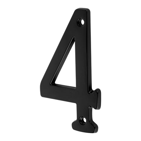 Número 4 de latón sólido 4', negro, HERMEX | NUCH-4N | 47857