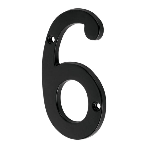 Número 6 de latón sólido 4', negro, HERMEX | NUCH-6N | 47859