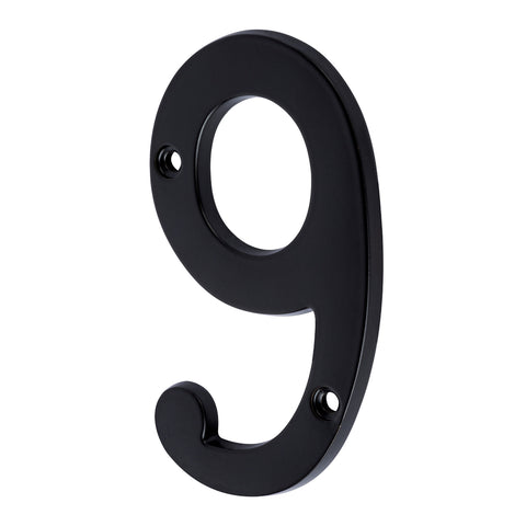 Número 9 de latón sólido 4', negro, HERMEX | NUCH-9N | 47862