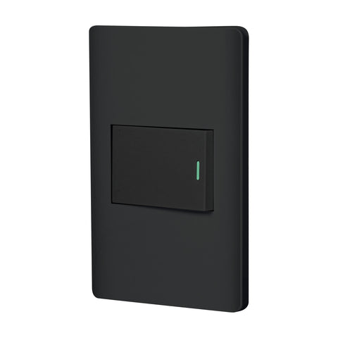 Placa armada negra 1 interruptor de 3 vías 1.5 mód, Lisboa | PA-APSE15-ELN | 47892