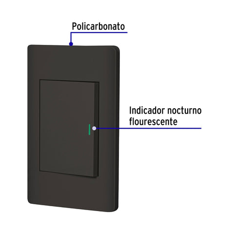Placa armada negra 1 interruptor 3 módulos, Lisboa, Volteck | PA-APSE3-LN | 47895