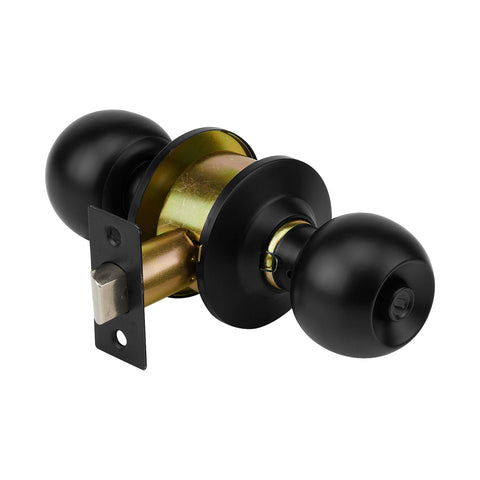 Cerradura pomo, negro, esfera, baño, HERMEX | CEPO-61B | 47911
