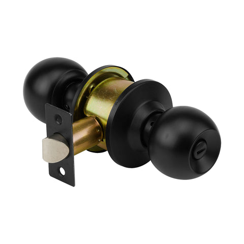 Cerradura pomo, negro, esfera, baño, HERMEX | CEPO-61B | 47911