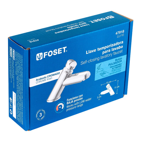 Llave temporizadora para lavabo, FOSET | LLI-10 | 47918