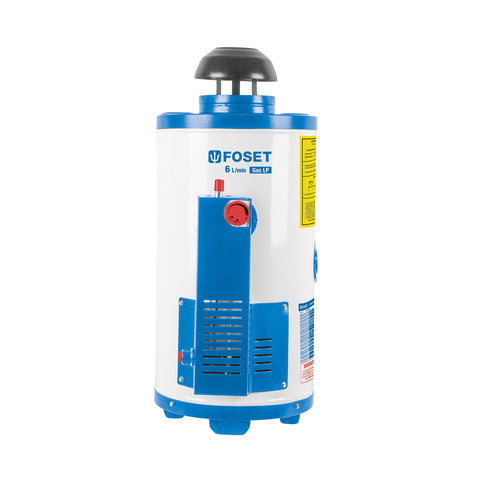 Calentador de paso, rápida recup, 6L, 1 serv, gas LP, FOSET | CALE-6PA | 47921