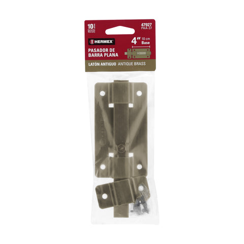 Pasador de barra plana 4', latón antiguo, HERMEX | PAA-37 | 47927