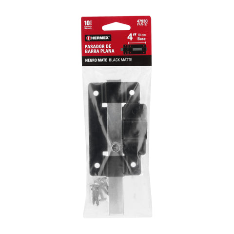 Pasador de barra plana 4', negro, HERMEX | PAN-37 | 47930