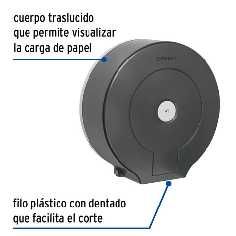Portarollo de ABS, humo, FOSET | ABP-20H | 47935