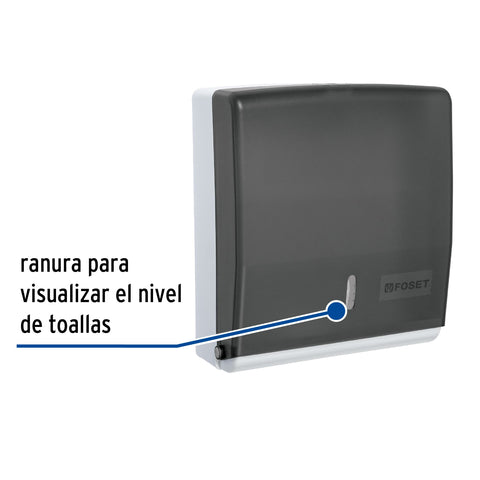 Dispensador de ABS para toallas de papel, humo, FOSET | ABP-30H | 47936