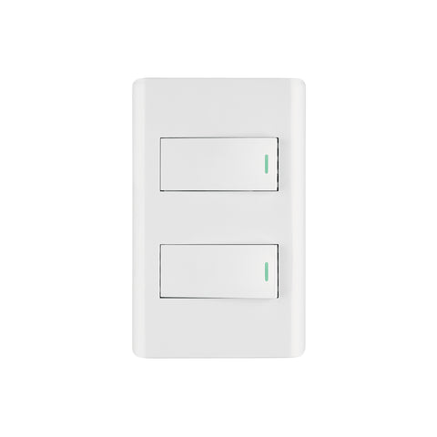 Placa armada blanca 1 interruptor y 1 de 3 vías 1 mód, Lisbo | PA-APDO1-ELB | 47955