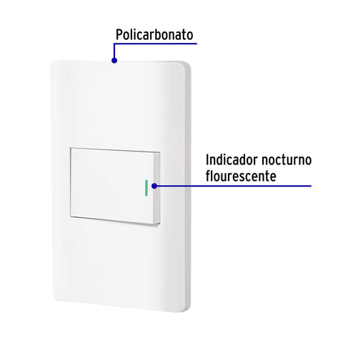 Placa armada blanca 1 interruptor 1.5 módulos, Lisboa | PA-APSE15-LB | 47958