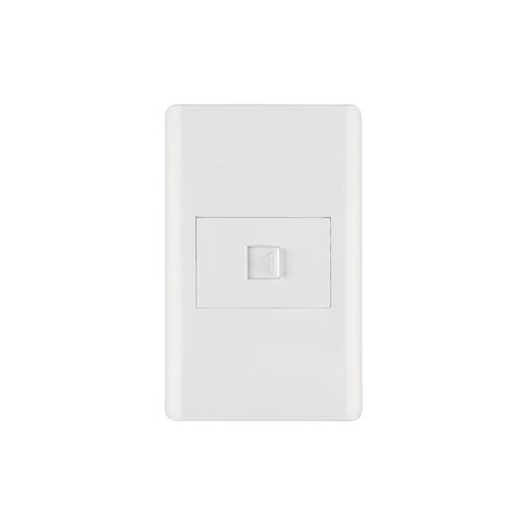Placa armada blanca 1 toma para teléfono 1.5 mód, Lisboa | PA-TE-LB | 47964