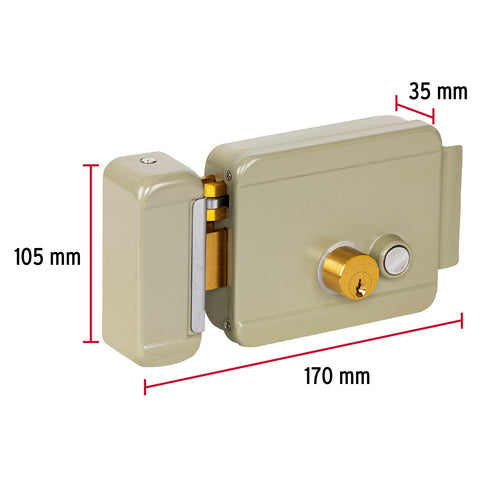 Cerradura electromecánica con botón, izquierda, HERMEX | CEM-32I | 47977