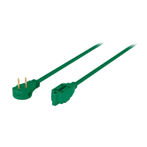 Extensión eléctrica doméstica 2 m clavija plana, verde | ED-2V | 48002