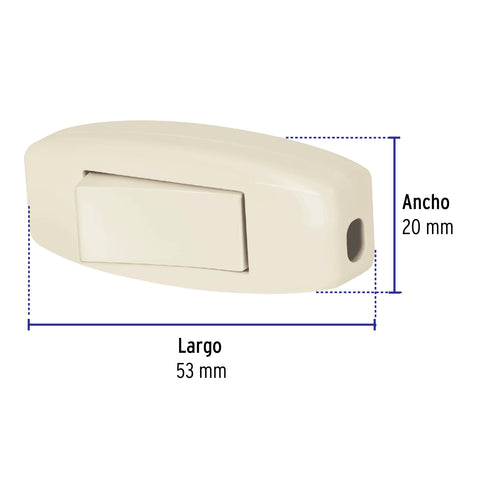 Interruptor de paso 3 A para lámpara, 127 V, Volteck | APPA | 48003